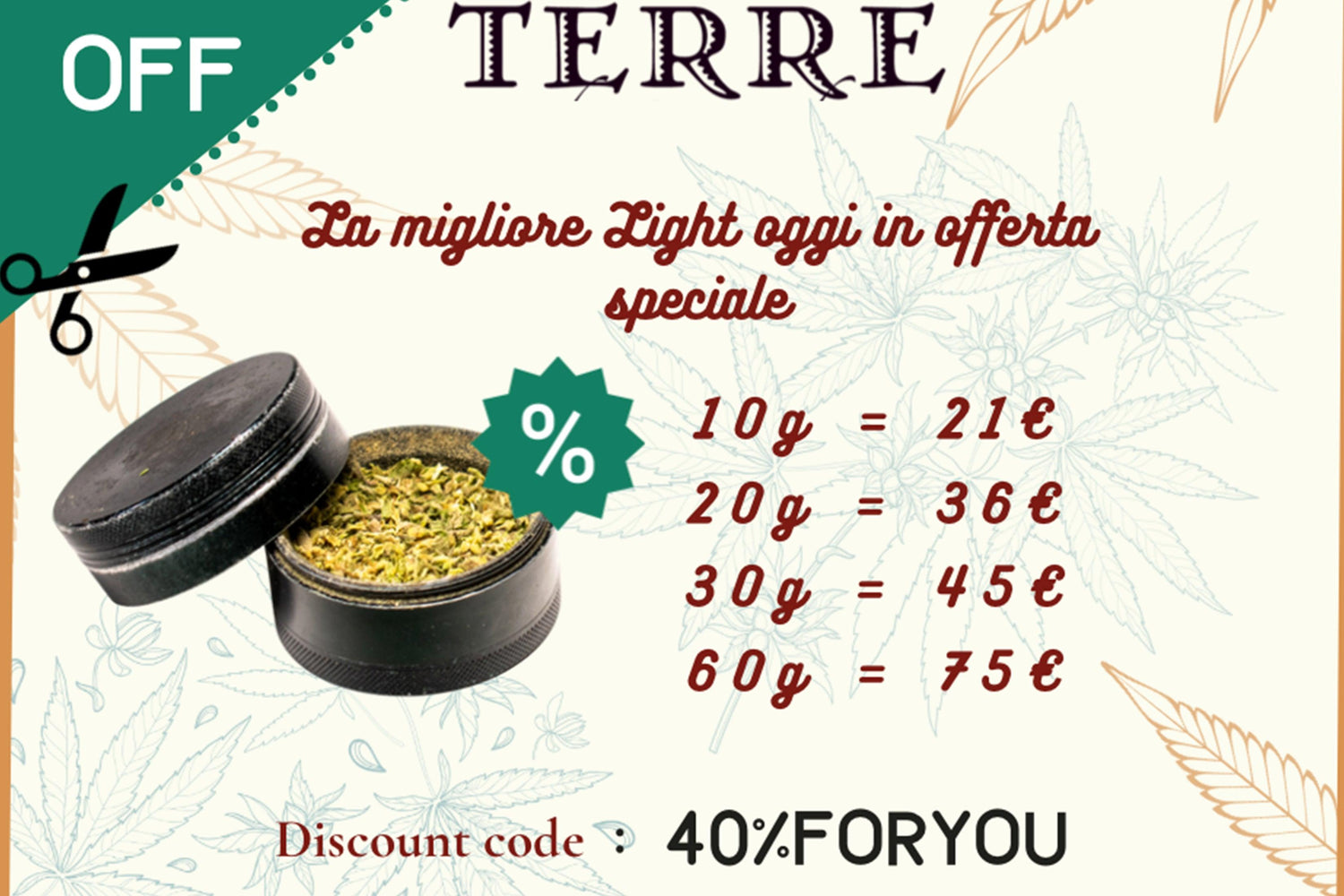 sconto cannabis