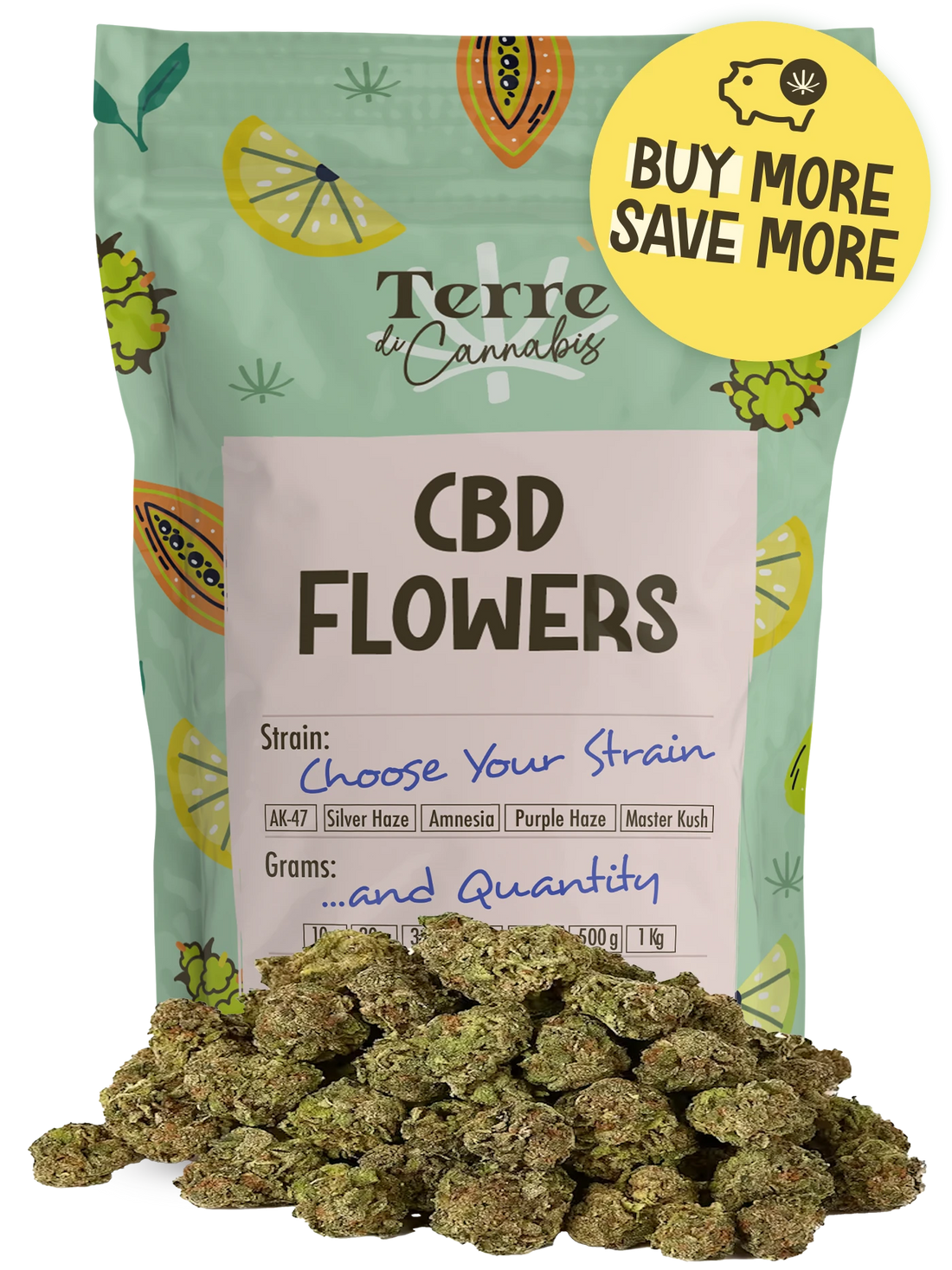 Fleurs géantes de CBD (10g - 1kg) 