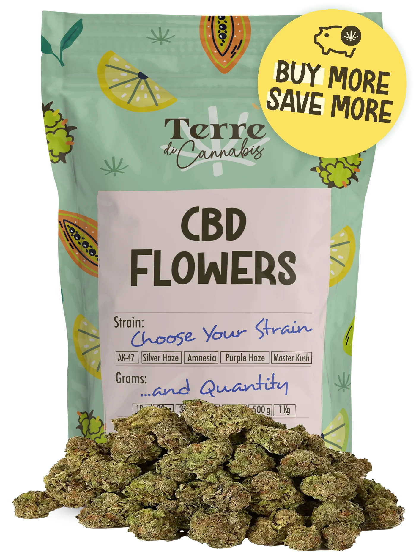 Flores gigantes de CBD (10 g - 1 kg) 